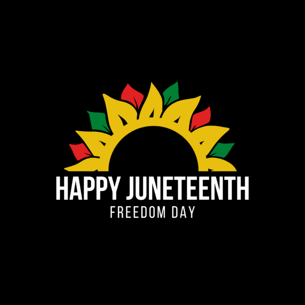 Black Yellow White and Green Modern Happy Juneteenth Instagram Post